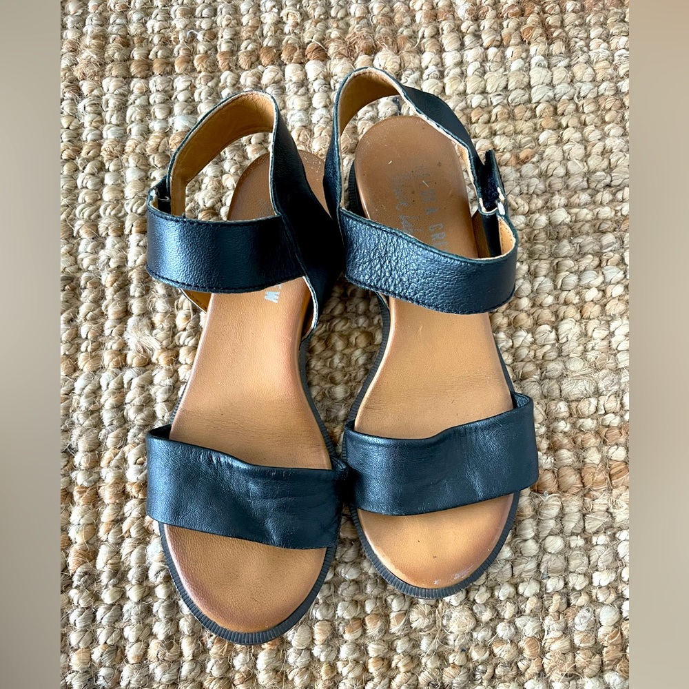 Genuine Leather Strap Sandals